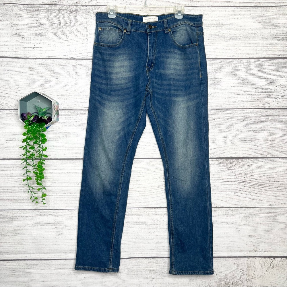 Smith & Mills Men’s Stretch Denim Blue Jeans Size 34 x 32
